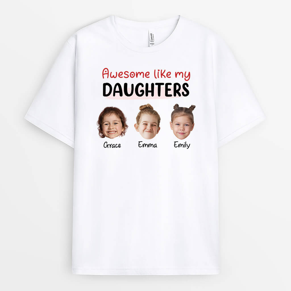 3354AUK1 awesome like my daughters t shirt personalised gifts for grandma