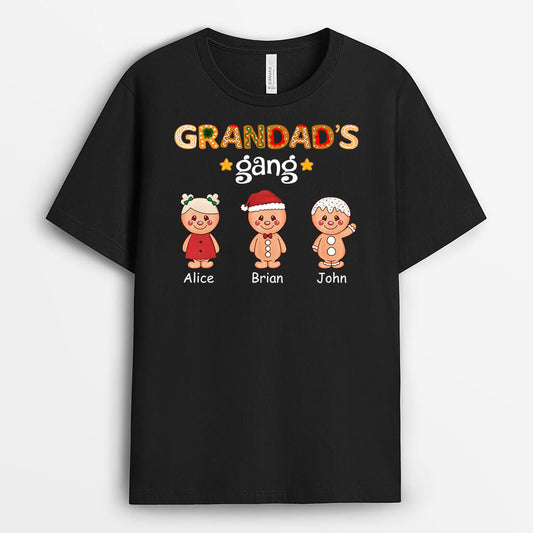 3355AUK2 xmas grandmas gang t shirt personalised gifts for grandma