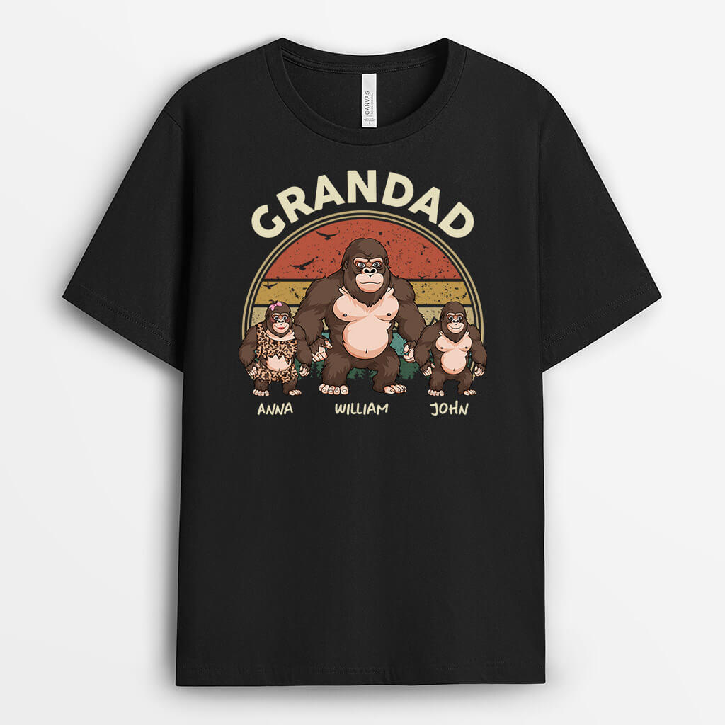3357AUK1 kingkongs grandad t shirt personalised gifts for grandad
