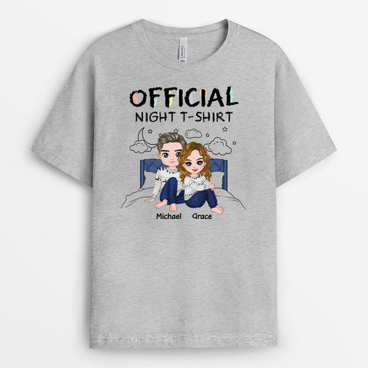 3358AUK1 official night t shirt personalised gifts for couples