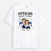 3358AUK2 official night t shirt personalised gifts for couples