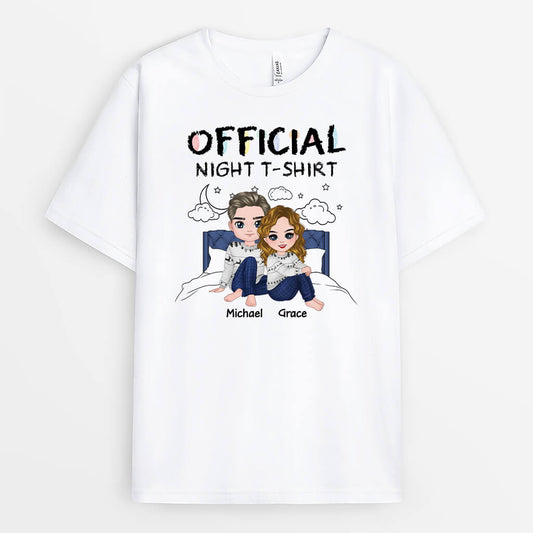 3358AUK2 official night t shirt personalised gifts for couples