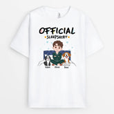 3359AUK1 official sleepshirt with girl dogs sitting on bed t shirt personalised gifts for dog owners
