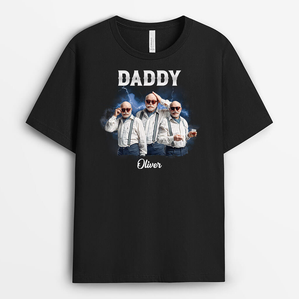 3360AUK2 cool lion grandad t shirt personalised gifts for grandad