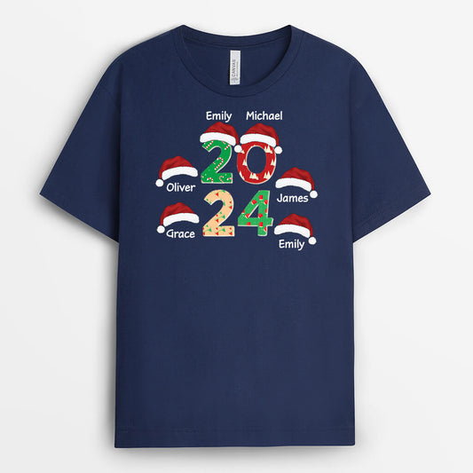 3361AUK2 xmas 2024 t shirt personalised gifts for family