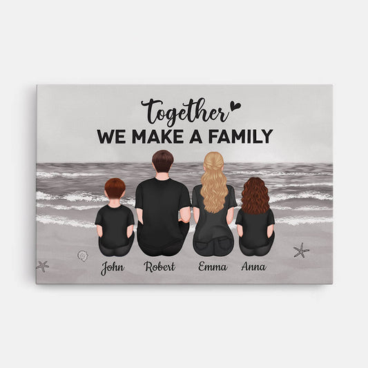 3364CUK1 together we make a family canvas personalised gifts for family