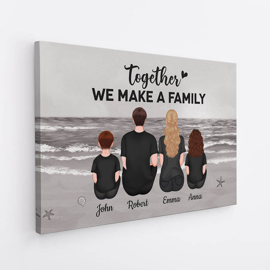 3364CUK2 together we make a family canvas personalised gifts for family
