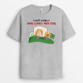 3366AUK2 just a girl boy who loves dogs t shirt personalised gifts for dog lovers