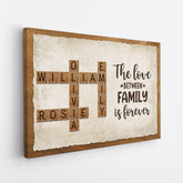 3368CUK2 personalised together we make a family crossword canvas personalised gift for family