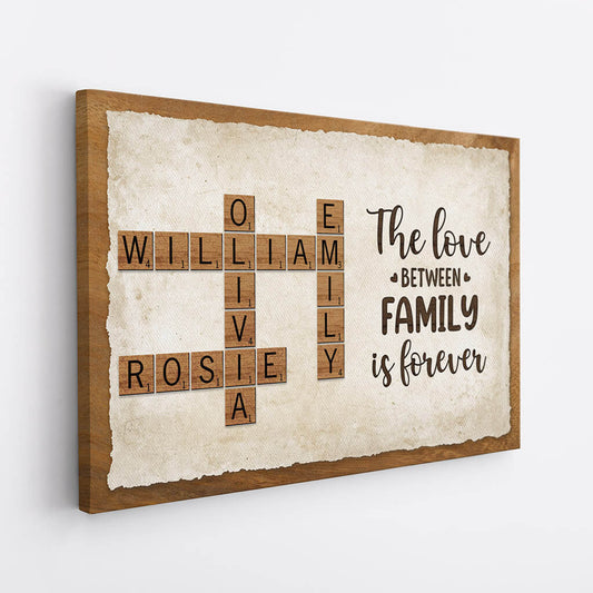3368CUK2 personalised together we make a family crossword canvas personalised gift for family