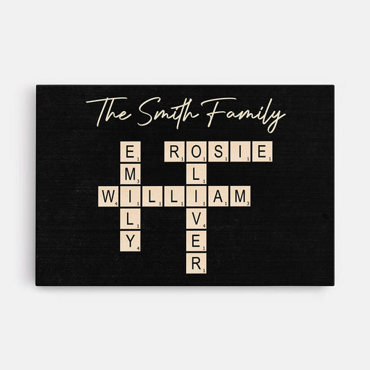 3370CUK1 the family crossword canvas custom gifts for family