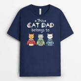 3374AUK2 this cat mum belongs to christmas theme t shirt personalised gifts for her