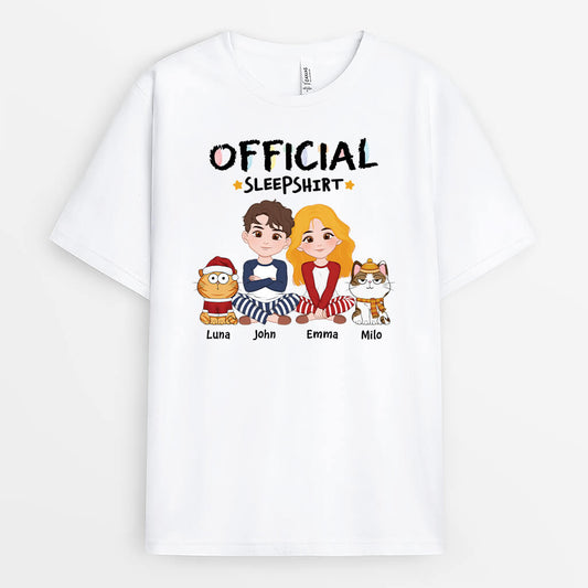 3379AUK1 official sleepshirt and cats t shirt for couples personalised gift ideas for couples
