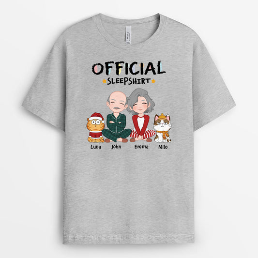 3379AUK2 official sleepshirt and cats t shirt for couples personalised gift ideas for couples