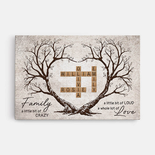 3387CUK1 family a little bit of crazy canvas personalised gifts for family