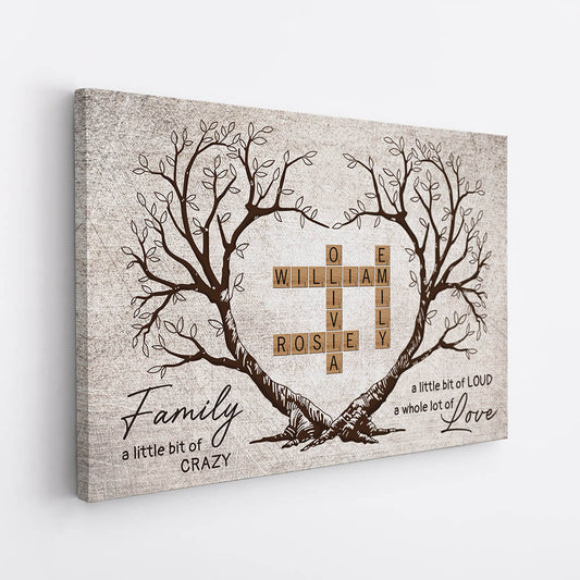 3387CUK2 family a little bit of crazy canvas personalised gifts for family