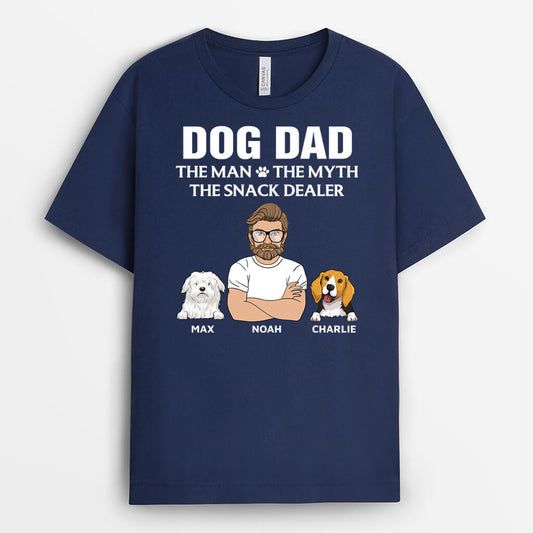 3388AUK2 dog dad the man the myth t shirt personalised gifts for dog dad