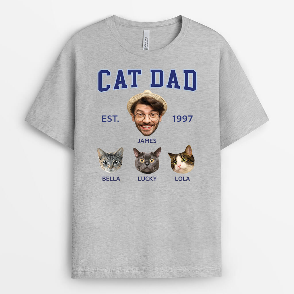 3393AUK2 dog dad est 1997 t shirt personalised gifts for dog dad