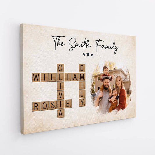 3396CUK2 the smith family crossword canvas personalised gifts for family