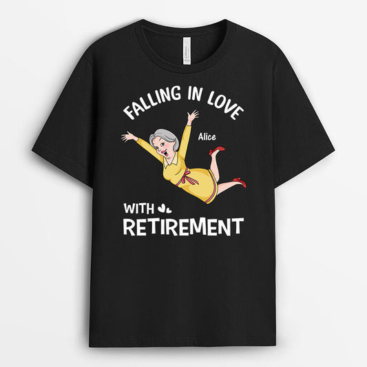 3399AUK2 falling in love with retirement t shirt personalised gifts for men