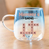 3402AUS2 crossword gradient glass mug personalized family gifts 3402am8q5a