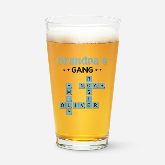 3402IUS1 personalized beer glasses _ crossword gifts for grandpa 3402I8Q5B