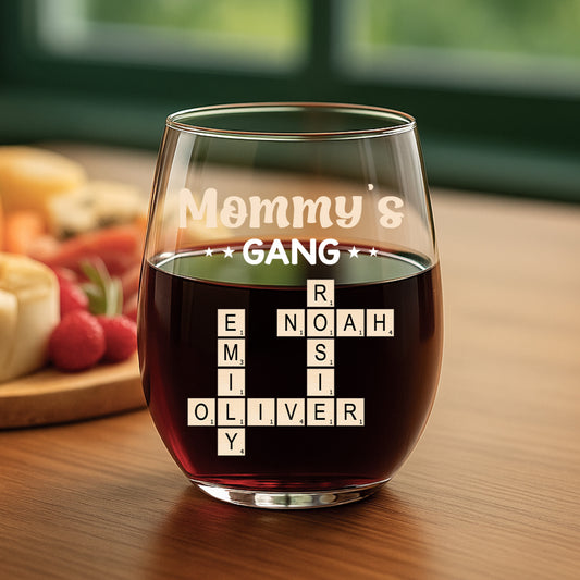 3402IUS2 custom stemless wine glasses _ crossword gifts for grandpa 3402I8Q5B