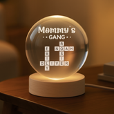 3402LUS2 crossword crystal ball lamp personalized gifts for grandmamom 3402lsf5i