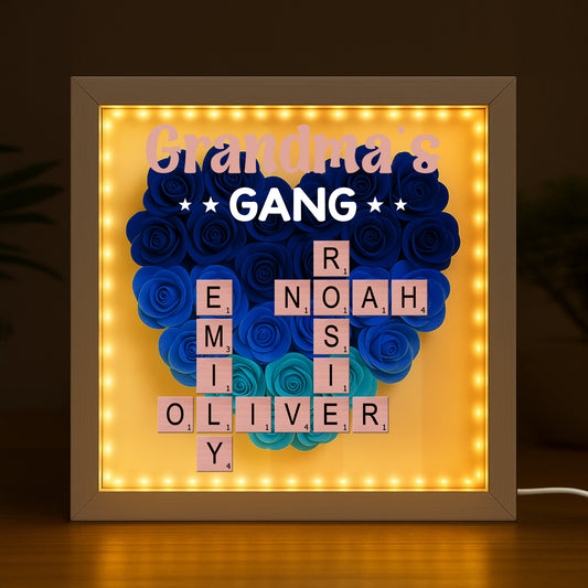 3402OUS2 personalized flower shadow box crossword gifts for mom 3402O8Q5A