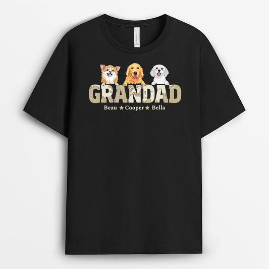 3410AUK2 papa dog themed t shirt personalised gifts for dog dad