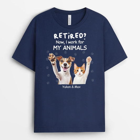 3420AUK2 retirement t shirt personalised gifts for dog lovers
