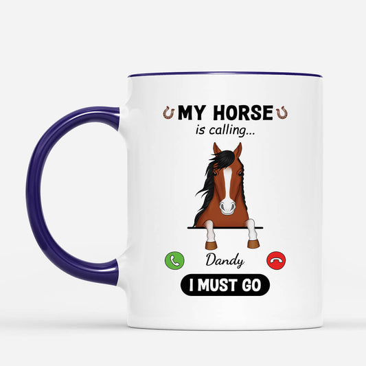 3427MUK2 my horse is calling mug personalised gifts for pet lovers