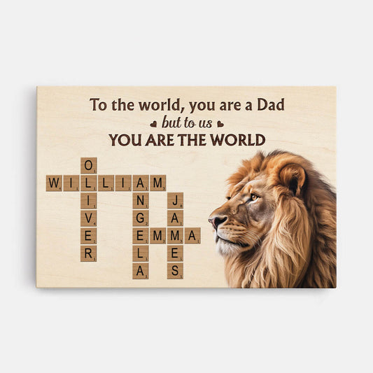 3430CUK1 to the world you are dad canvas personalised gifts for dad