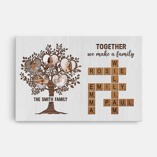 3438CUK1 the love between family crossword canvas personalised gifts for family