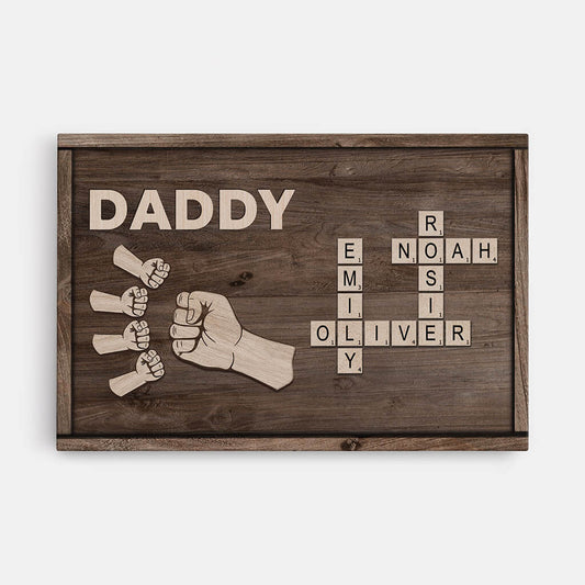 3440CUK1 daddy fist punch t shirt personalised gifts for dad
