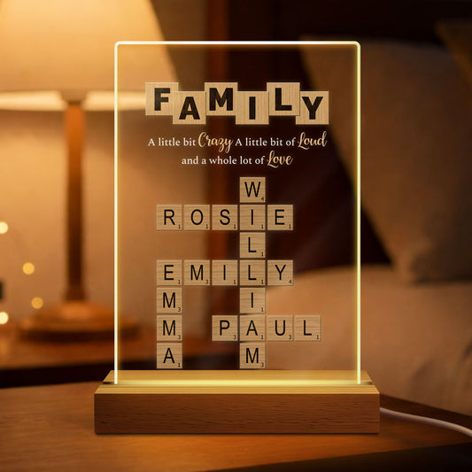 3446LUS1 personalized crossword night light family a little bit of crazy 3446lsv5i_2