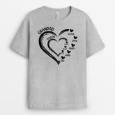 3451AUK2 papi papa t shirt personalised gifts for grandad