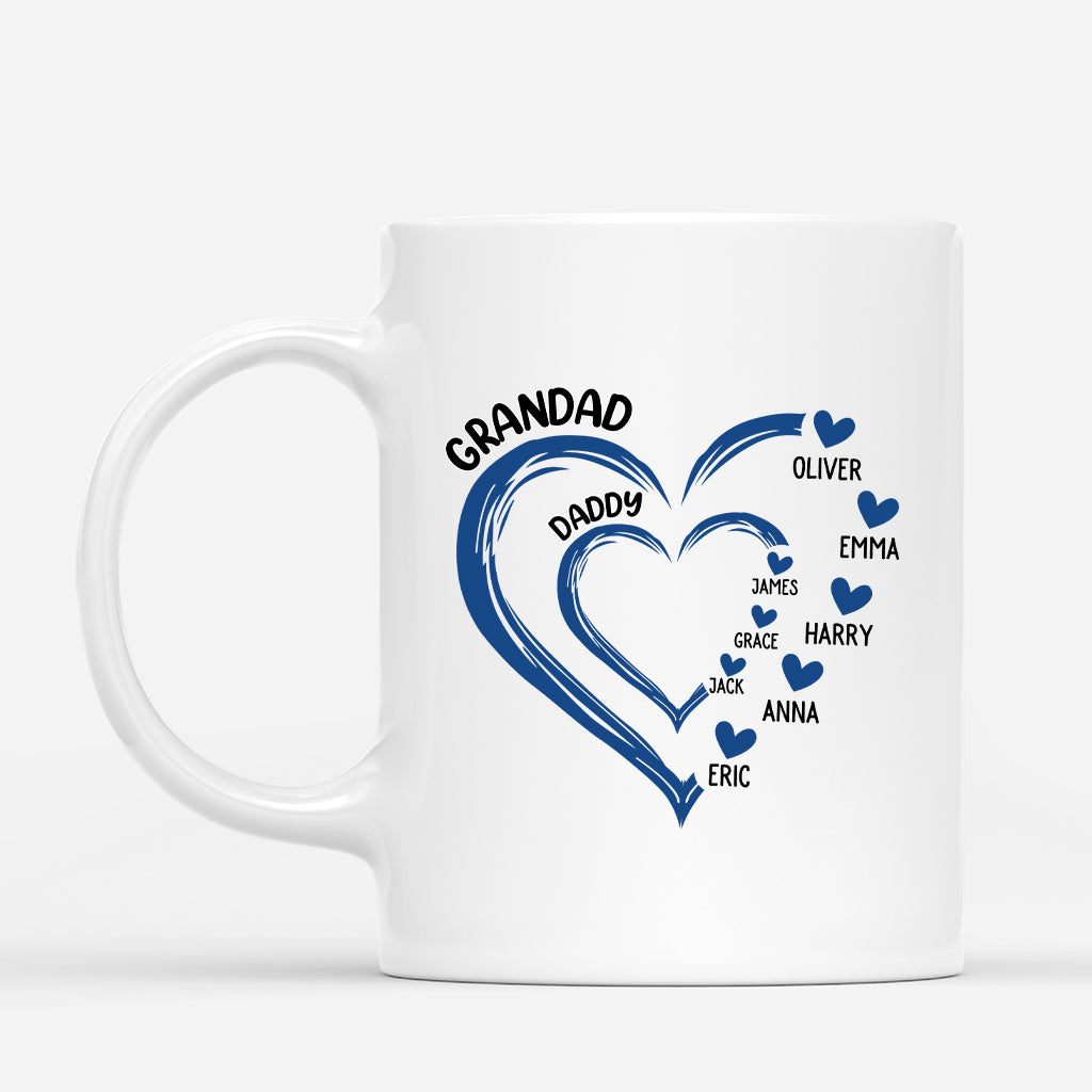 3451MUK3 grandad heart mug personalised gifts for family