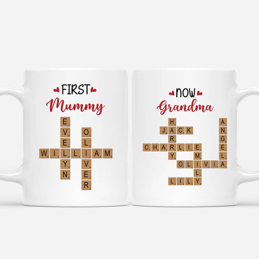 3454MUK1 first mummy now grandma mug personalised gifts for grandma