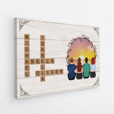 3456CUK2 family crossword canvas personalised gifts for family