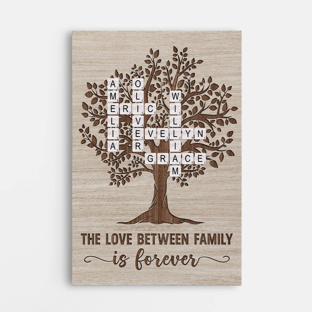 3459CUK1 the love between family tree canvas personalised gifts for family