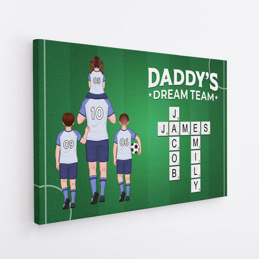 3460CUK2 daddys dream team crossword canvas personalised gifts for dad