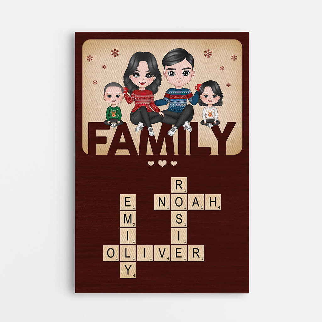 3461CUK1 xmas family crossword canvas personalised gifts for family_8d87ca0f 7341 4764 b4af e234d42ed246