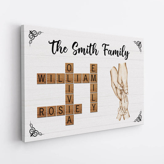 3463CUK2 the smith family crossword canvas personalised gifts for family