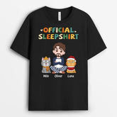3476AUK2 funny cat themed official sleepshirt personalised gifts for cat mum