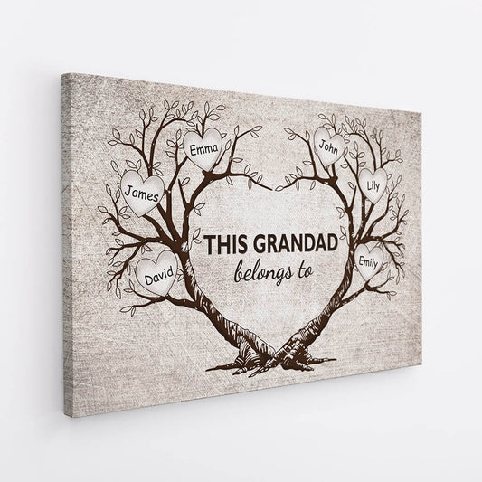 3500CUK2 this grandma belongs to tree canvas personalised gifts for grandma