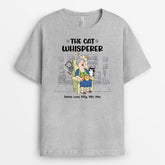 3502AUK2 the cat whisperer t shirt personalised gifts for male