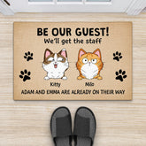 3530DUK2 be our guest doormat personalised gifts for cat lovers