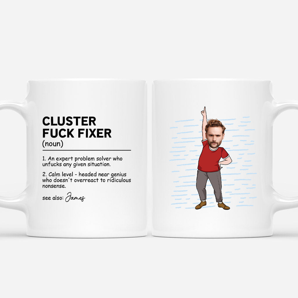 3536MUK1 cluster fck fixer mug personalised funny gifts for him