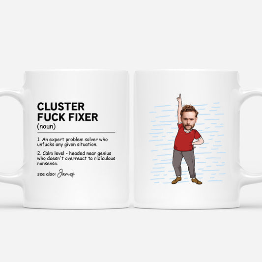 3536MUK1 cluster fck fixer mug personalised funny gifts for him